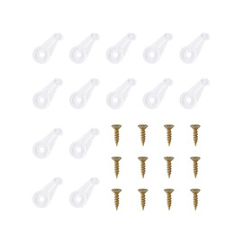 50 Pack Cabinet Door Glass Retainer Clips Kit, Plastic Glass Panel Retainer Clips, 4 mm with Screws for Mirrors, Cabinets, Glass Retainer Clips Kit