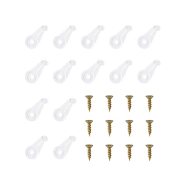 50 Pack Cabinet Door Glass Retainer Clips Kit, Plastic Glass Panel Retainer Clips, 4 mm with Screws for Mirrors, Cabinets, Glass Retainer Clips Kit