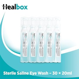 Sterile Saline Solution Eye Wash 20ml Box of 30