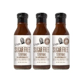 G Hughes Sugar Free Teriyaki Marinade - Gluten Free Teriyaki Sauce, Sugar Free Teriyaki Sauces, Asian Sauces, Sugar Free BBQ Sauces, No Added Sugar - 13 Oz (3-Pack)