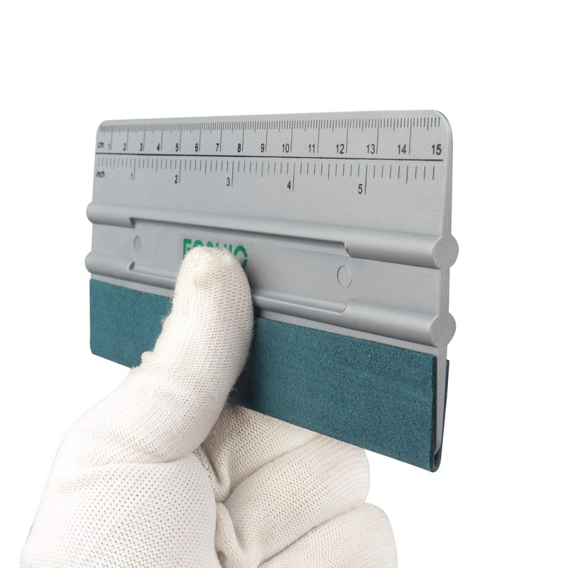 FOSHIO Car Vinyl Wrapping 6-inch Felt Squeegee with Length Measurement