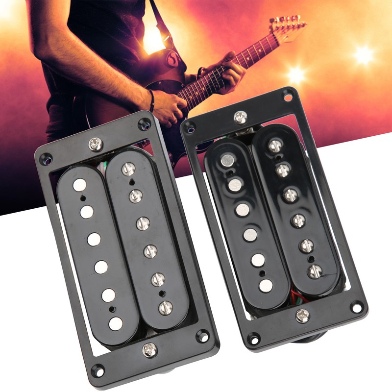 2Pcs Pickup Set Alnico 5 for Guitar Bridge Durable Musical