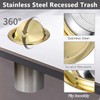 Trash Can Lid 304 Noble Gold Embedded Trash Bin Flap