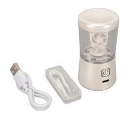 Contact Lens Cleaner USB Charging Automatic Portable Tear Proteins Removal Long Lasting Soft Lens Cleaning Machine White