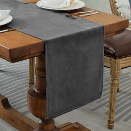 BALCONY & FALCON Table Runner for Dining Room Grey Washable Table Runners for Kitchen Party Holiday
