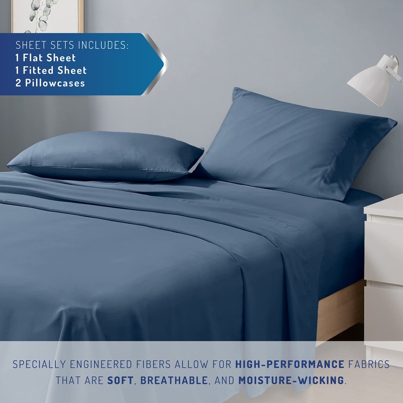 Degrees of Comfort Coolmax Cooling Sheets | Queen Size Bed