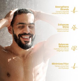 MYSTÉRE BEAUTÉ Rice Water Shampoo - Rice Shampoo, Promotes Hair Growth, Revitalizes, Shines and Sheilds from Damage, Infused with Essential Oils, Sulfate & Paraben Free - for Men Women - 16 fl oz