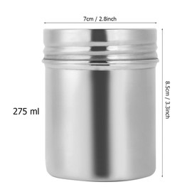 Kodrily 304 Stainless Steel Sealed Food Storage Jar Portable, 1PCS Stainless Steel Tea Jar Tea Canister, Steel Canister Coffee Jar with Lid for Campin Travel Outdoor (Small Size)
