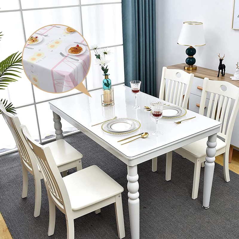 137*180cm Pink PVC TableCloth Party Wipeable Table Cloth Rectangular,Easter Eggs