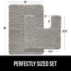 GORILLA GRIP Bathroom Rug Sets, Soft Chenille 2 Piece Area