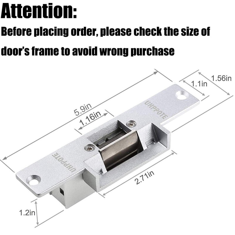 UHPPOTE Electric Strike Door Lock Fail-Secure for Access Control System
