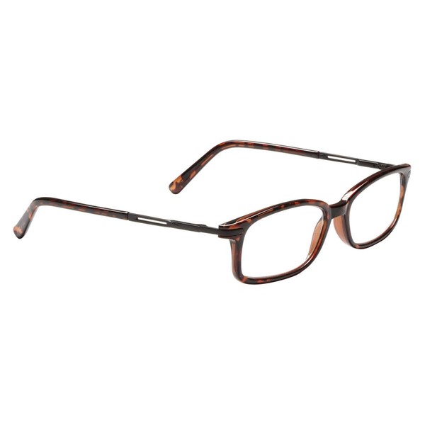 Dr. Dean Edell Tortoise Oval with Metal Trim On Temples Reading Glass with Case, 1.25