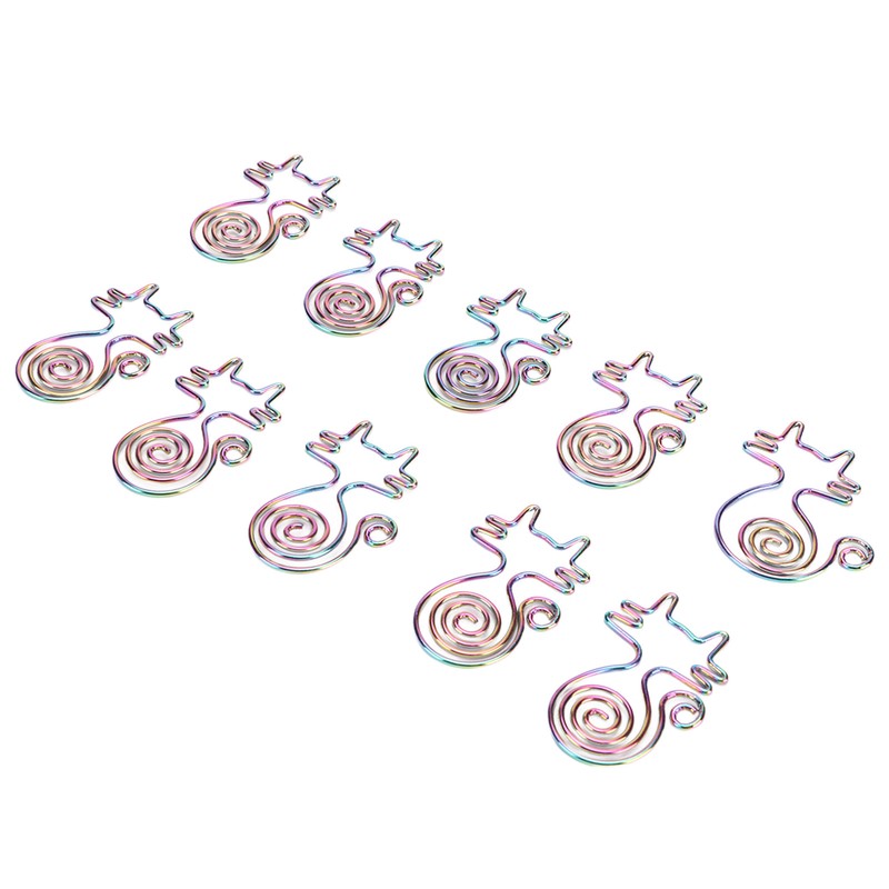100pcs Cat Shape Paper Clips Colorful Plating Process Increased Slip