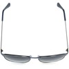 SOUTHPOLE Men's Retro Rectangular Sunglasses, Matte Silver & Blue, 57
