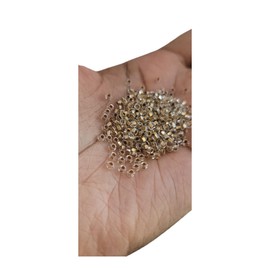 Bead It Wear It Love It Bead It Wear It Love It Transparent Gold Lined Loc sprinkle Hair Beads, Crystal Clear DreaLock Hair Accessories (Gold Sprinkles)