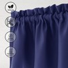 Hiasan Navy Blue Valance Curtains Blackout Thermal Insulated Rod Pocket
