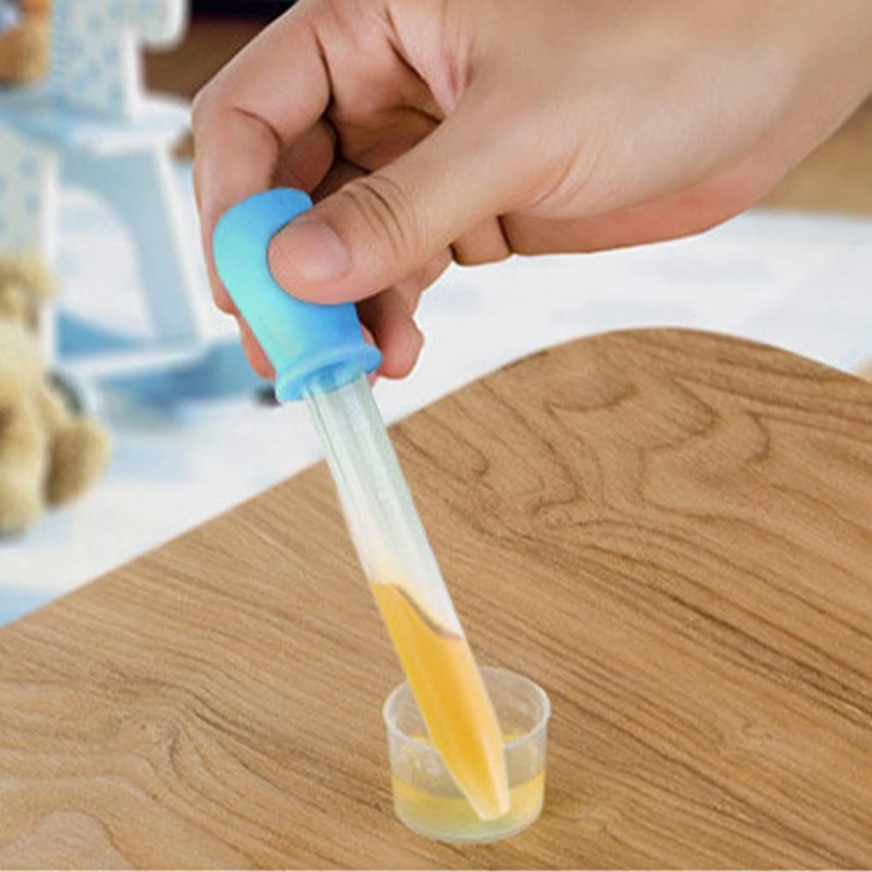 Color Random Children Dropper with Scale, Washable Reusable Infant Droppers