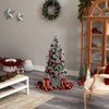 Nearly Natural 4ft. Winter Flocked Artificial Christmas Tree Pre-Lit with