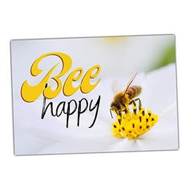 Bee Happy Bee Garden Sign Funny Saying Door Sign Warning Sign Fun Metal Sign