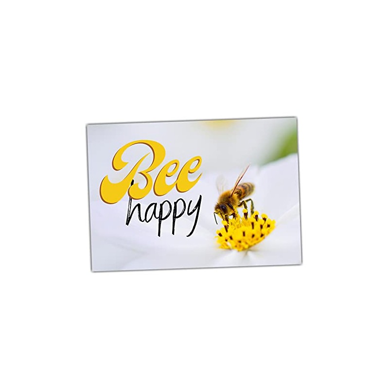 Bee Happy Bee Garden Sign Funny Saying Door Sign Warning