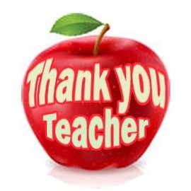 144 Thank you Teacher 30 mm Apple themed Reward Stickers for School, Parents