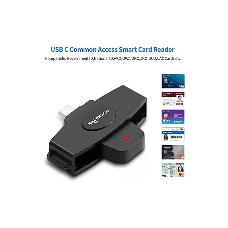 ROCKETEK TYPE C DOD Military USB-C Common Access CAC Smart