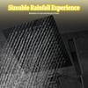 All Metal 12" Rainfall Shower Head with Handheld Spray Combo,