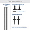 EXCELLO GLOBAL PRODUCTS Bistro String Light Poles - 2 Pack