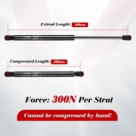 Vepagoo 300MM 300N/67lb Universal Gas Strut Shock Spring for Ottaman Bed Caravan Gas Locker Door Boat Bed Cover Door Lids Floor Hatch Door and Other Custom Heavy Duty Project, Set of 2