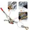 4 Ton Manual Wire Rope Puller with 2 Hooks Heavy-Duty