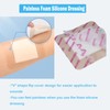 ZD Silicone Foam Dressing with Border Adhesive 4"x4" Waterproof Wound