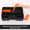 Makitoyo Tool Box Organizers, Interlocking Black Small Parts Organizer for