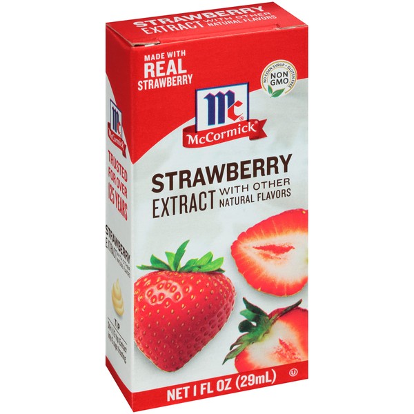 McCormick Strawberry Extract With Other Natural Flavors, 1 fl oz (Pack of 6)