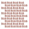 Toddmomy 100Pcs Brown Toy Farm Fence, 8 Inch Simulation Guardrail
