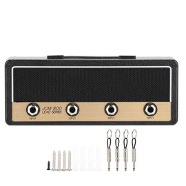Vintage Guitar Key Holder Wall Mounted Guitar Amplifier Key Hanger Rack Keychain HolderBlack
