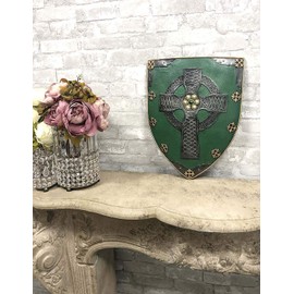Pacific Giftware Celtic Cross Warriors Faith Shield Wall Sculpture Decor