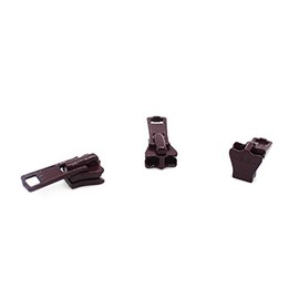 Zipper Repair Solution ~ YKK #3 Vislon Slider - Dark Wine (3 Sliders/Pack)