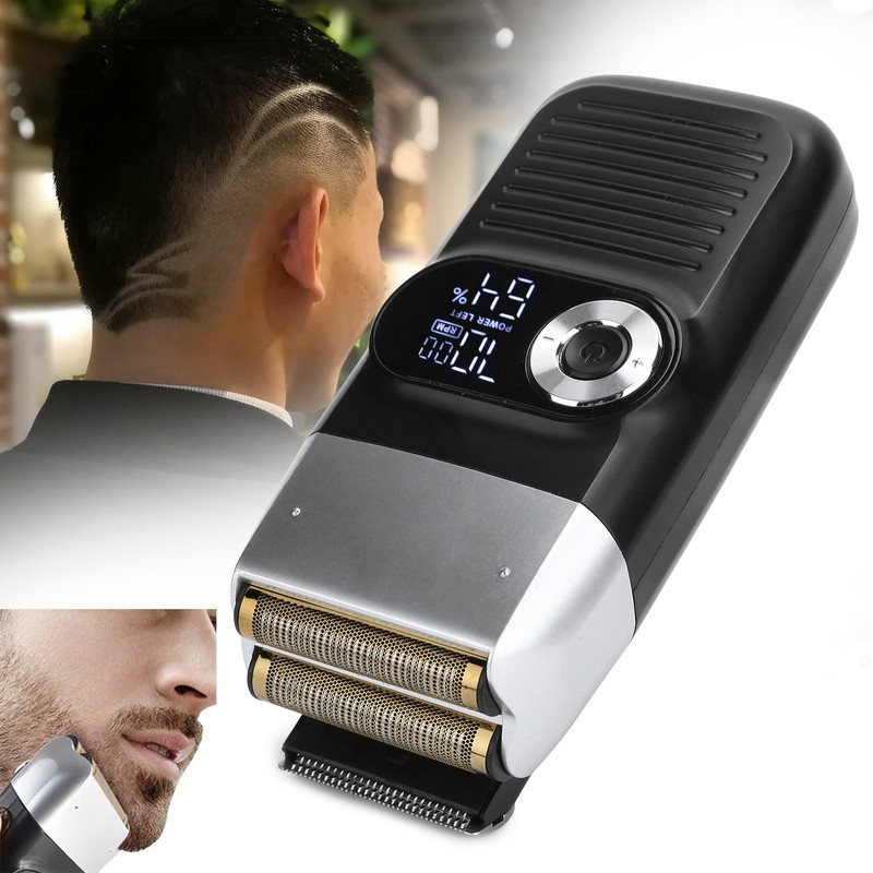 Electric Foil Shaver Rechargeable Bald Head Beard Trimmer LCD Mustache