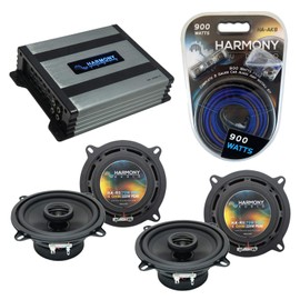 Harmony Audio Compatible with Toyota Land Cruiser 1988-1992 OEM Speaker Replacement Harmony Bundle (2) R5 & HA-A400.4 Amp
