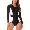 FEOYA Long Sleeve One Piece Swimsuits for Women UV Protection