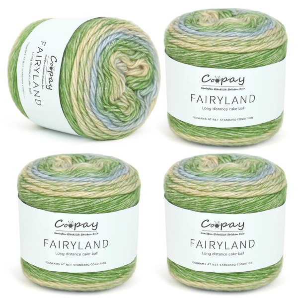 Coopay Colour Gradient Yarn, 4 x 100 g Colour Gradient