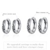 Hoop Earrings for Men Silver Punk Earrings 925 Sterling Silver