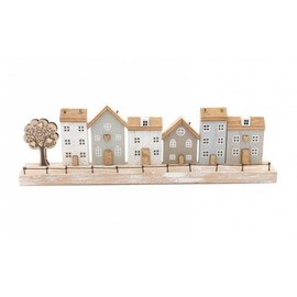 Sifcon International plc Wooden House and Tree Plaque 37cm Home Ornament