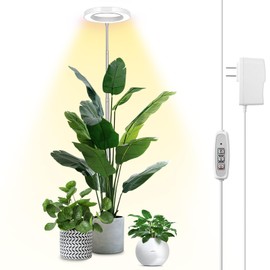 LBW Plant Grow Light, 72 LEDs Full Spectrum Grow Lights for Indoor Plants, 56in Large Grow Lamp with 4/8/12H Auto Timer & 4 Dimmable Brightness, Height Adjustable, Ideal for Tall Plants