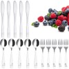 15Pcs Kids Silverware Set 410 Stainless Steel Kids Fork Spoon