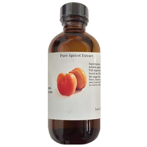 OliveNation pure Apricot Extract - 4 ounces - Gluten free, Sugar free, Great for baking, beverages and ice cream - baking-extracts-and-flavorings