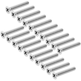 NOTRICKT MS-012 M4x25 Cross Hole Countersunk Machine Screw, Stainless Steel, 20 Pcs