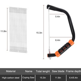 Coping Saw For Professional woodworking,Soft Metal Cutting With 20pcs 360 Degree Tooth Versatile Saw Blade.Industrial wind wire saw,A must-have hand saw for woodworking enthusiasts and Outdoor player