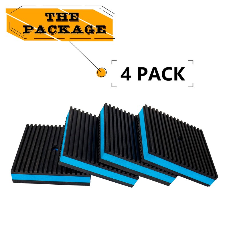 LBG Products Anti Vibration Pads,4" X 4" X 7/8" Heavy