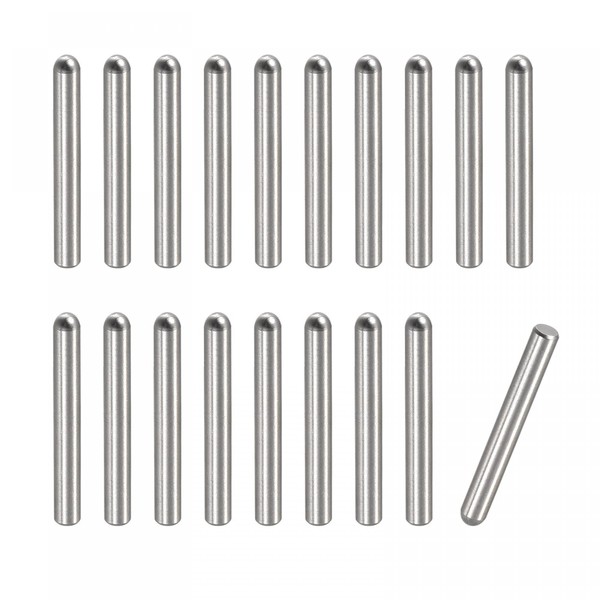 uxcell Dowel Pins 304 Stainless Steel Round Head Flat Beveled